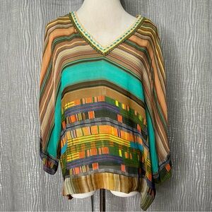 Anthropologie Conditions Apply boho V neck blouse